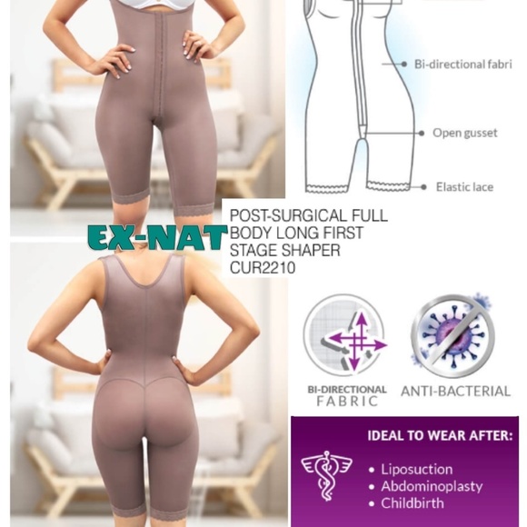 POST-SURGICAL FULL BODY LONG FIRST STAGE SHAPER - Picture 6 of 11